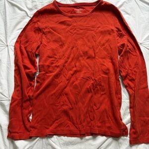 St. John's Bay 100% cotton Long Sleeve Tee in Rust Orange